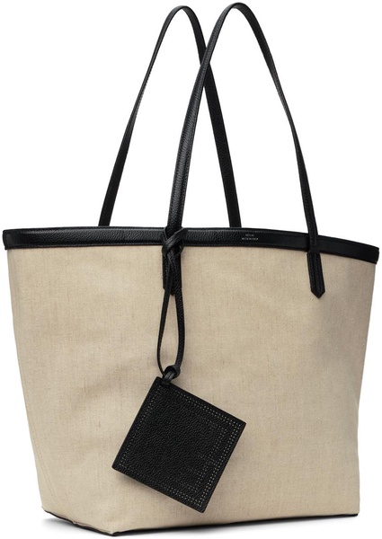 Beige Canvas Travel Tote