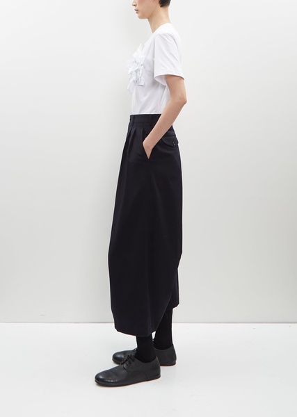 Wool Gabardine Cropped Pants