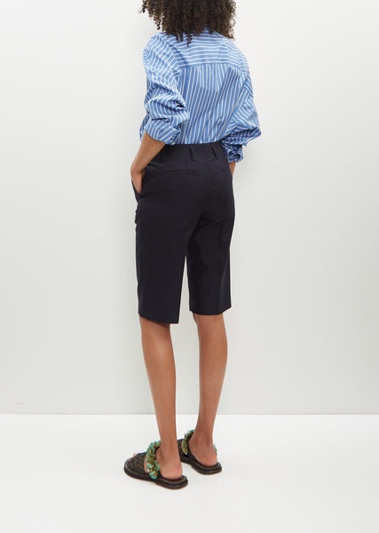 Parchia Wool Short Trousers — Navy