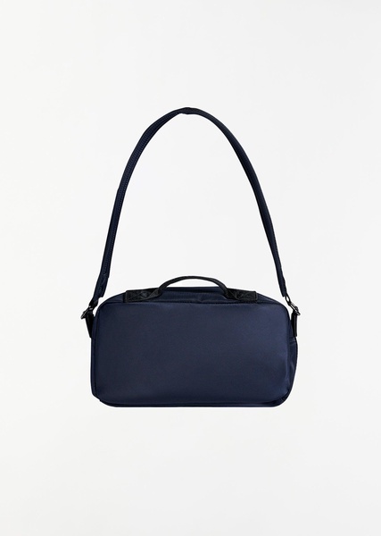 Beaded Classic Bow Crossbody Bag — Navy