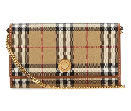 Burberry Checked Fold-Over Crossbody Bag