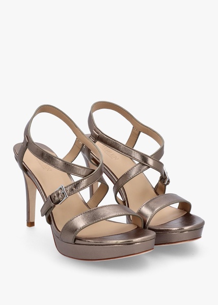 Kerri Metallic Twilight Nappa Leather Platform Heeled Sandals