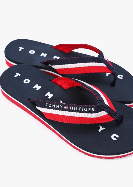 Love New York Navy White Red Flip Flops