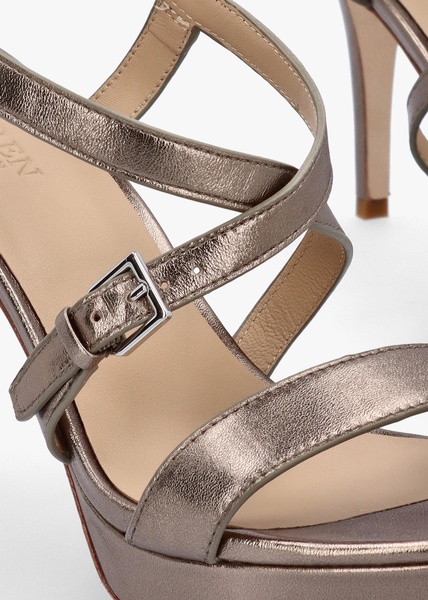 Kerri Metallic Twilight Nappa Leather Platform Heeled Sandals