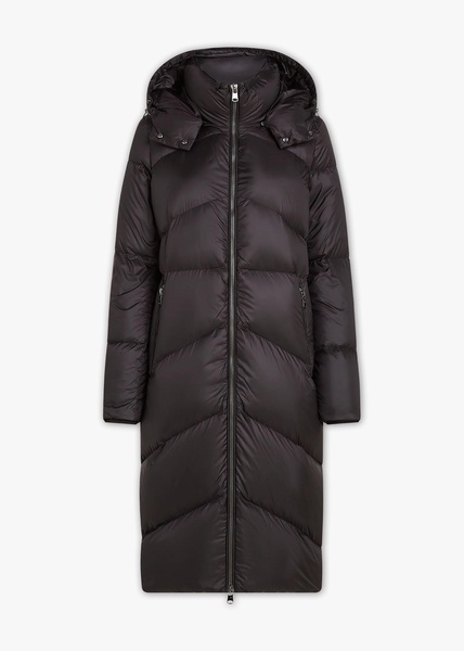 Noel Black Longline Puffa Coat