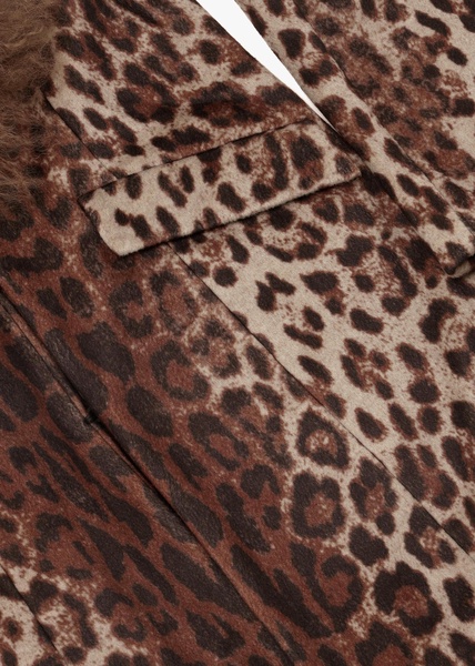 Naomi Leopard Print Caramel Longline Coat