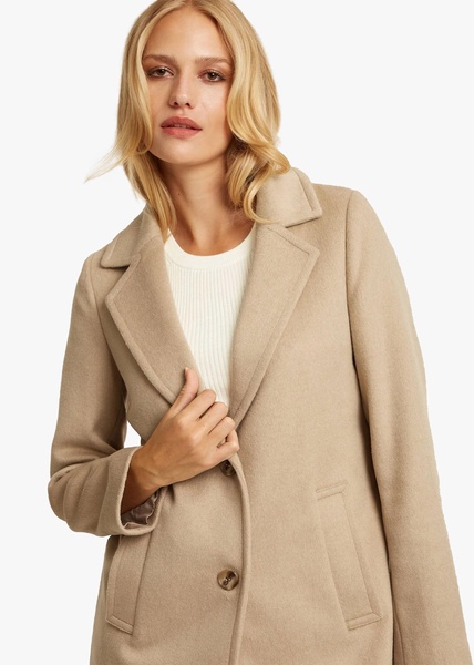 Skylar Sand Heather Wool Blazer Coat