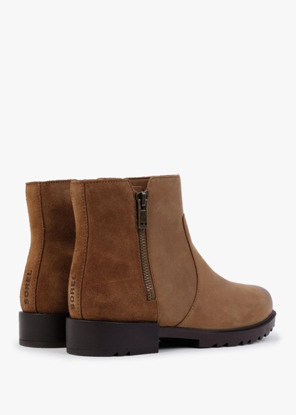 Emelie II Zip Taffy Black Leather Waterproof Ankle Boots