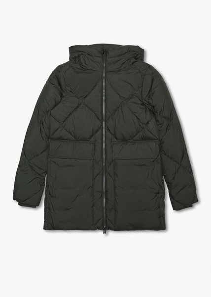 Luke Dark Bottle Diamond Quilt Puffa Coat