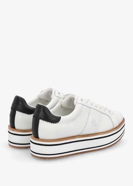 Amelia Snow White Black Flatform Trainers