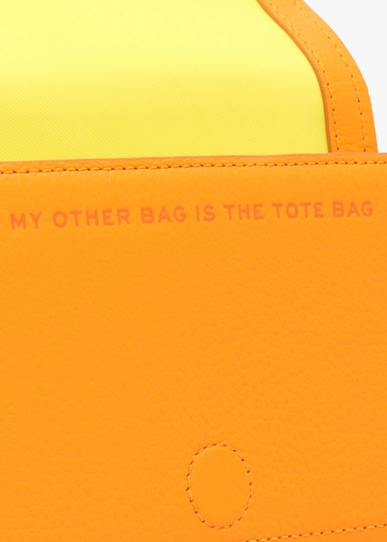 The Leather Mini Tangerine Cross-Body Bag