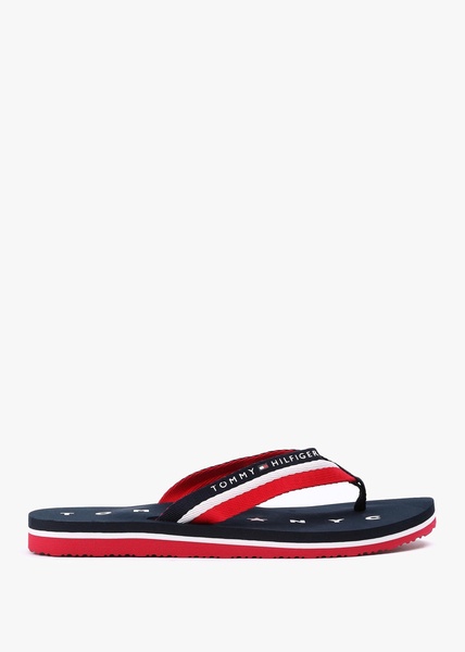 Love New York Navy White Red Flip Flops