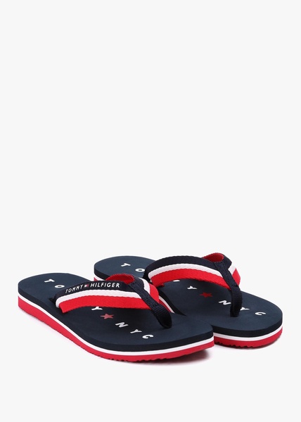 Love New York Navy White Red Flip Flops