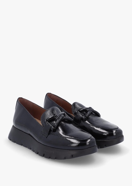 Rose Black Patent Loafers