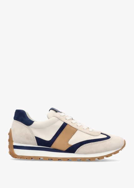 Dani White Sand Navy Multi Suede Trainers