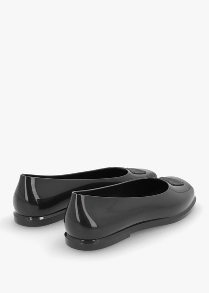 x Melissa Ruby Black Ballet Pumps