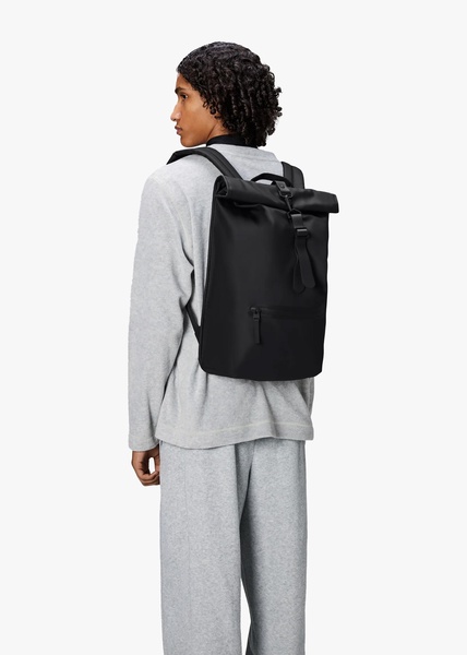 Rolltop W3 Black Backpack