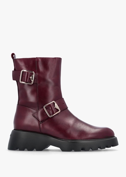 Micaela Vino Leather Biker Boots