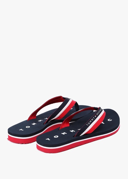 Love New York Navy White Red Flip Flops