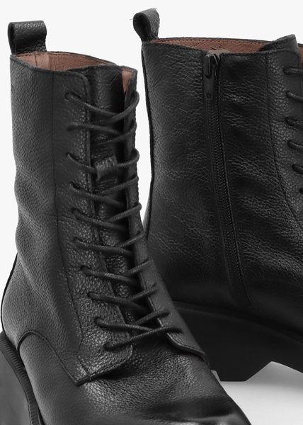 Atari Black Leather Ankle Boots