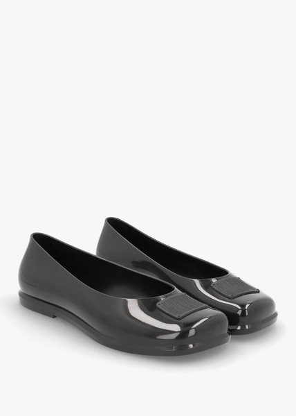 x Melissa Ruby Black Ballet Pumps