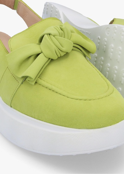 Winger Apple Suede Knotted Sling Back Moccasins