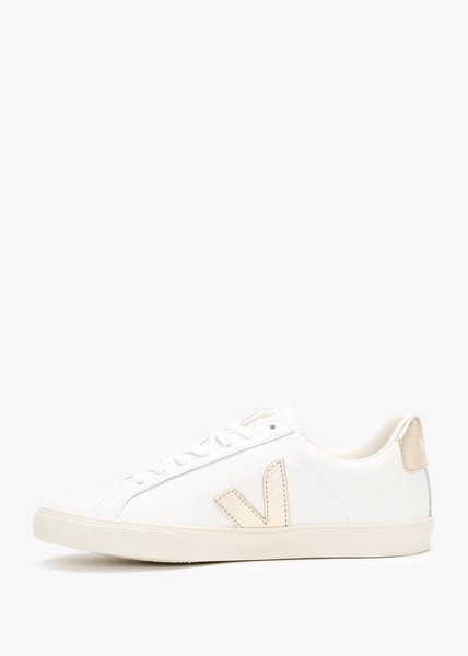 White 'esplar' Sneaker With Side Logo In Chromefree Leather Woman