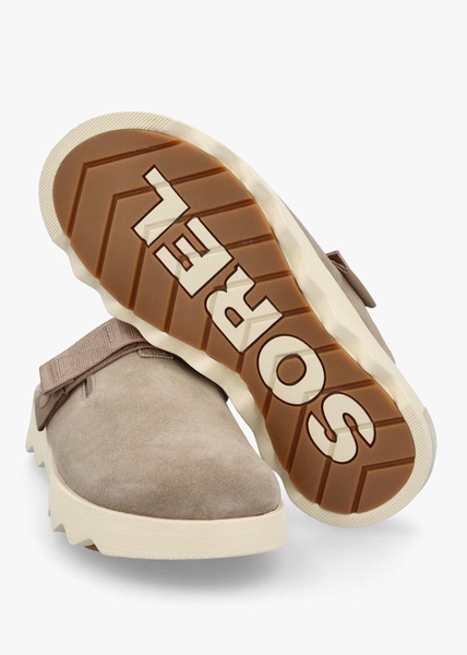 Viibe Omega Taupe Honey White Suede Clogs