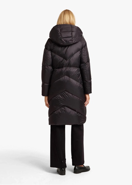 Noel Black Longline Puffa Coat