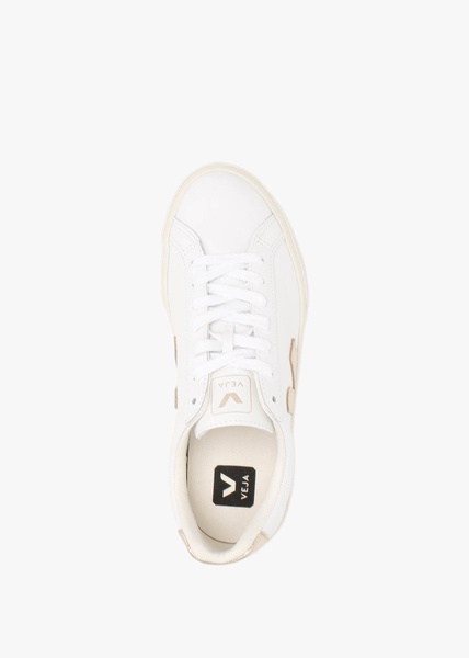 White 'esplar' Sneaker With Side Logo In Chromefree Leather Woman