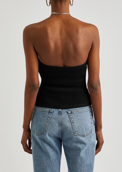 Jericho strapless ribbed-knit top 