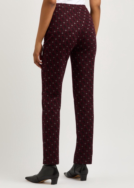 Tavolara jacquard slim-leg knitted trousers