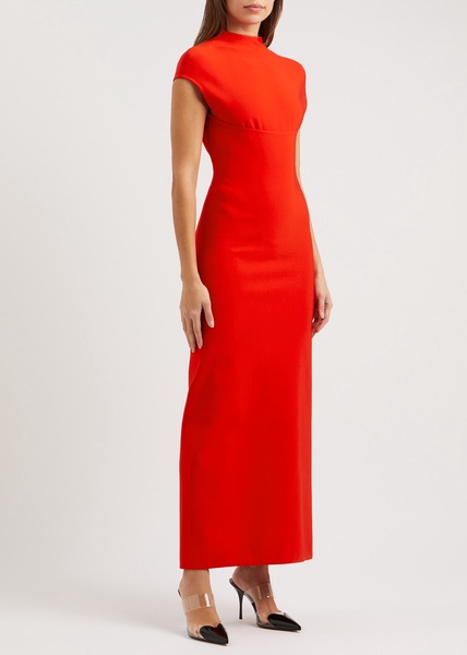 Open-back stretch-jersey maxi dress 