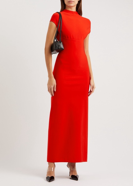 Open-back stretch-jersey maxi dress 