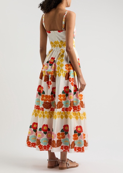 Jimena floral-print cotton maxi dress