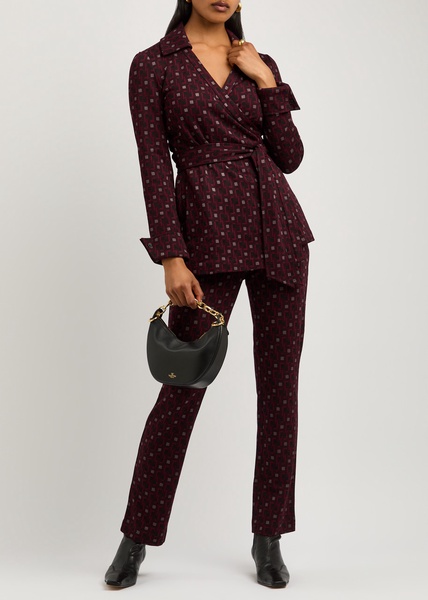 Tavolara jacquard slim-leg knitted trousers