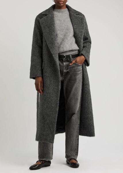 Ivy belted wool-blend coat