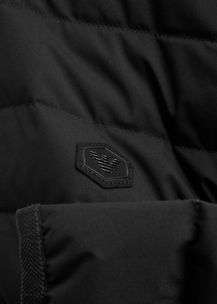 Logo quilted shell jacket