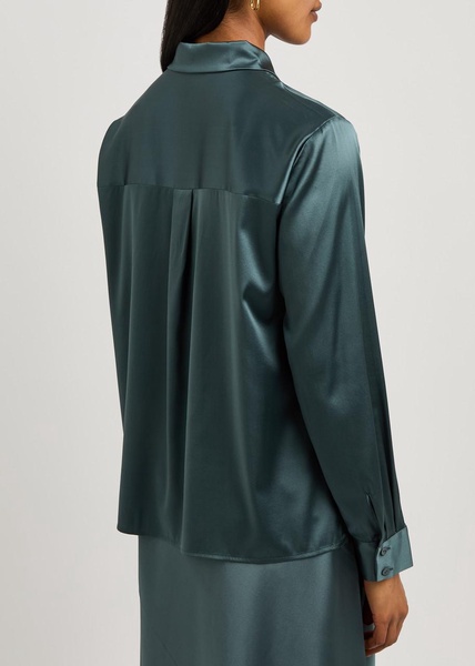 Stretch-silk satin shirt 