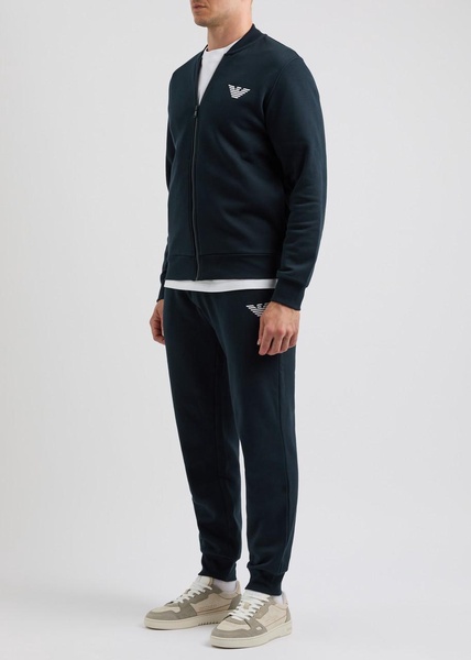 Logo-embroidered jersey tracksuit 