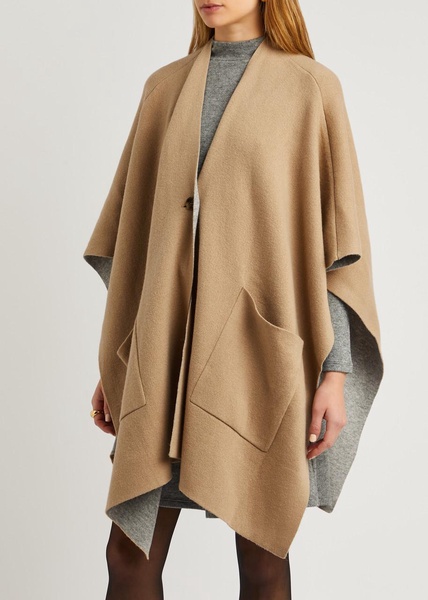 Wool-blend cape