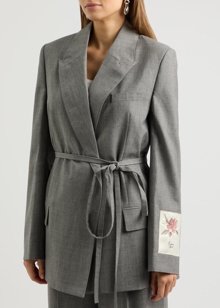 Wool wrap blazer