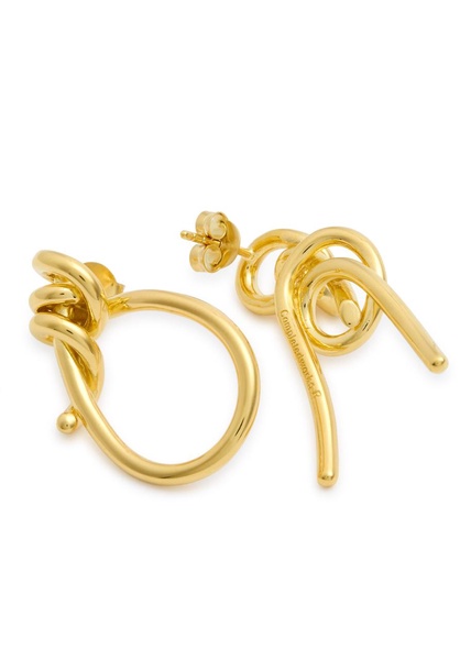 Thread II asymmetric 18kt gold vermeil earrings