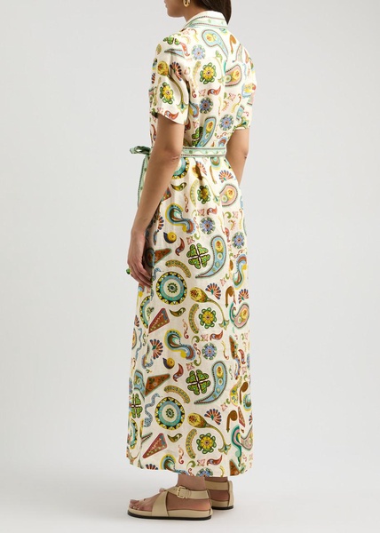 Arcade Printed Cotton Poplin Maxi Shirt Dress