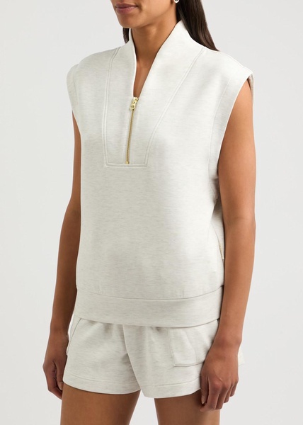 Loretta half-zip stretch-jersey tank 