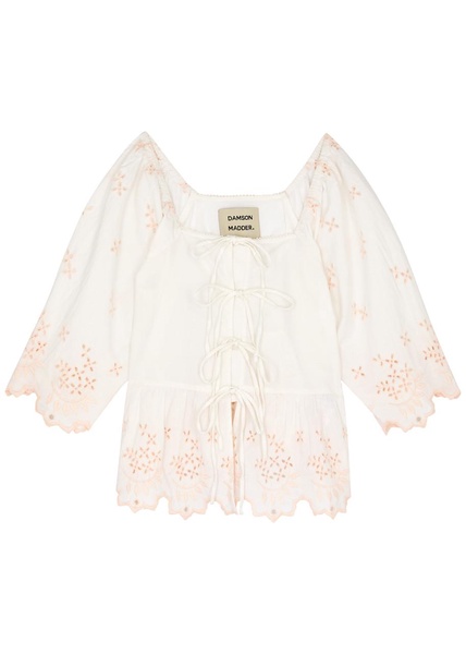 Lana broderie anglaise cotton blouse