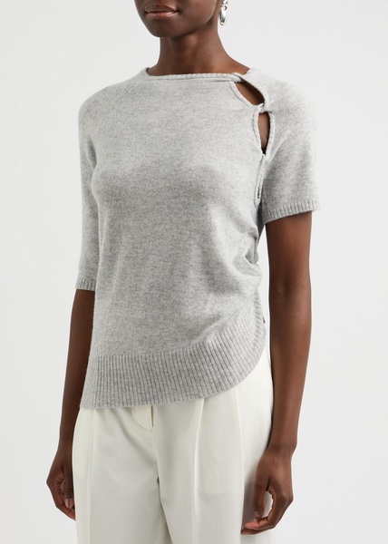 Helix cut-out cashmere top