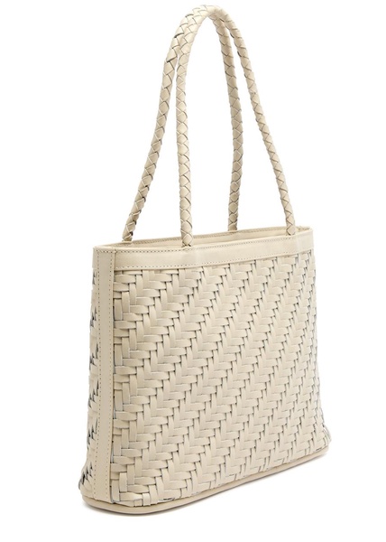 Ella woven leather tote 