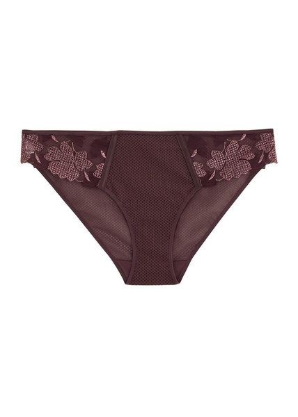 Dahlia floral-embroidered tulle briefs