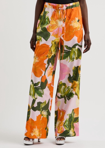 Emi floral-print wide-leg trousers 